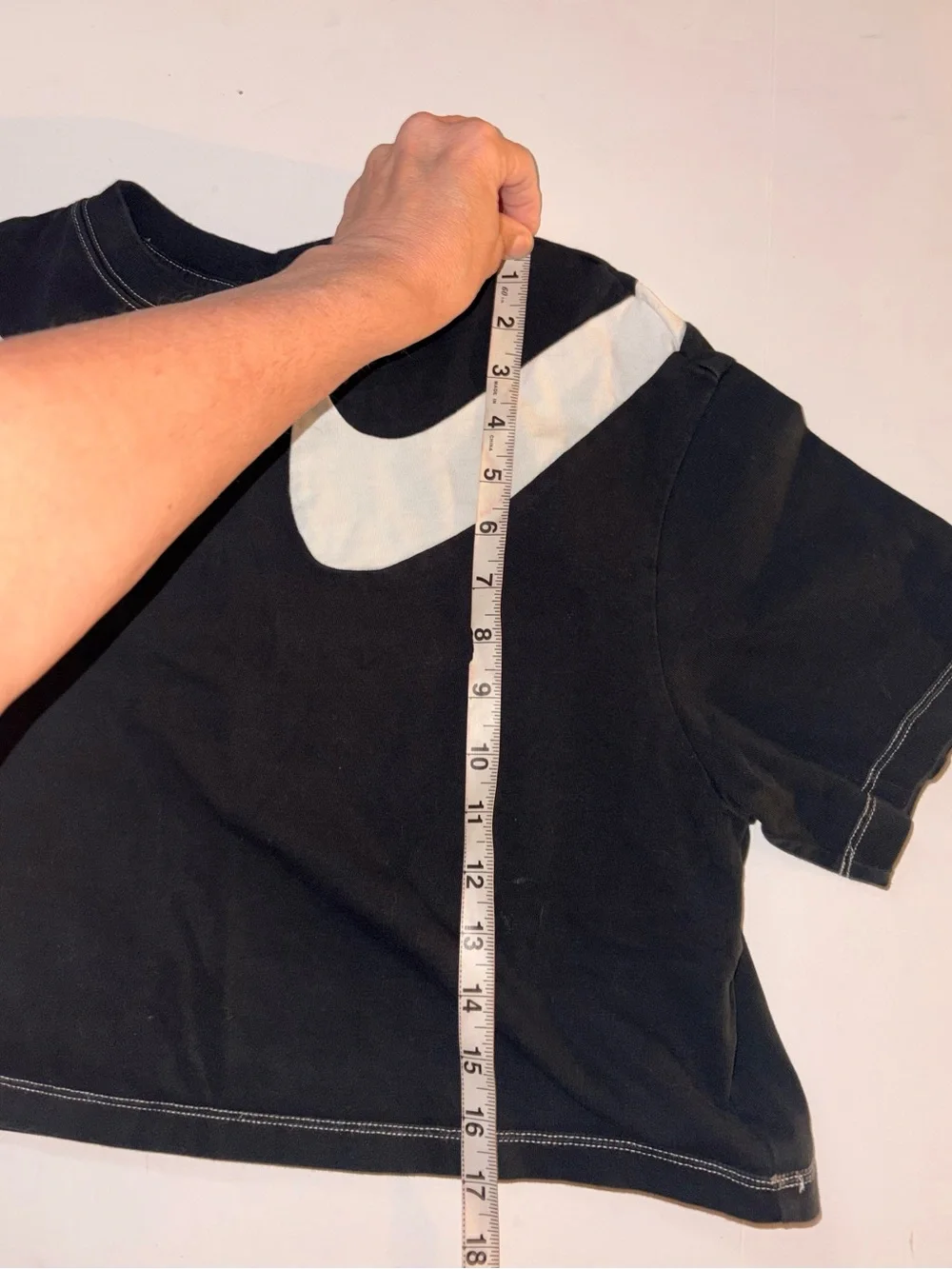 Nike size M double swish crop tee